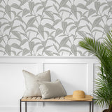 NW51808 leaf peel and stick wallpaper entryway from NextWall