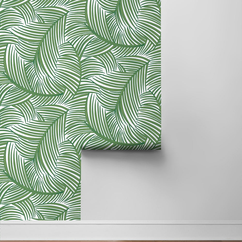 
                  
                    NW51904 palm leaf peel and stick wallpaper roll from NextWall
                  
                