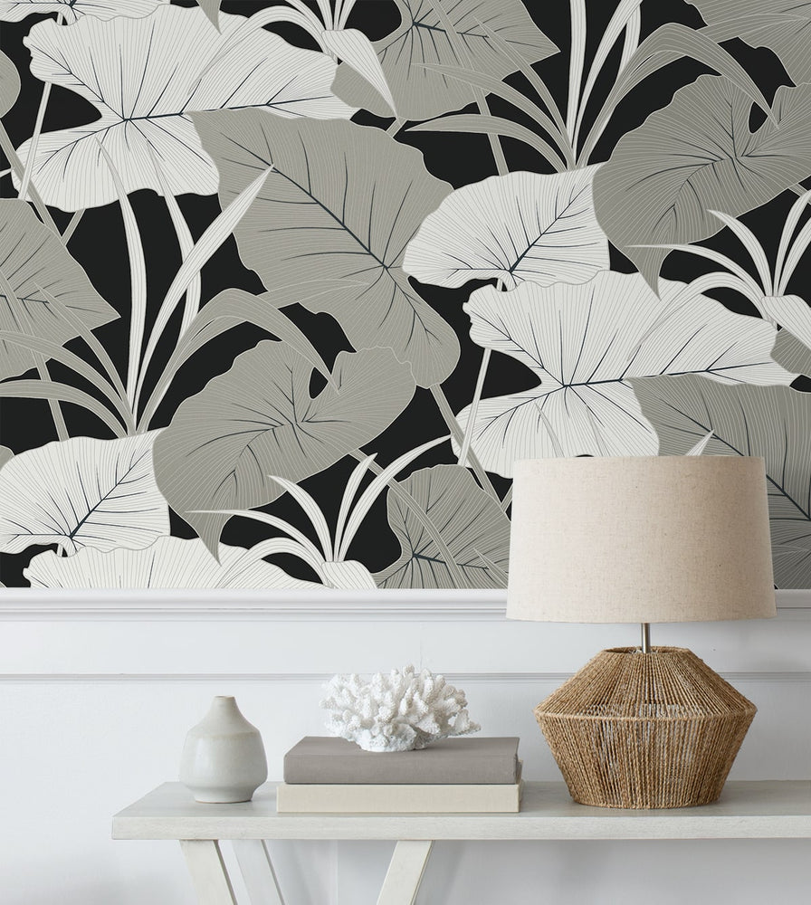 NW52000 elephant leaf peel and stick wallpaper decor from NextWall