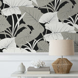 NW52000 elephant leaf peel and stick wallpaper decor from NextWall
