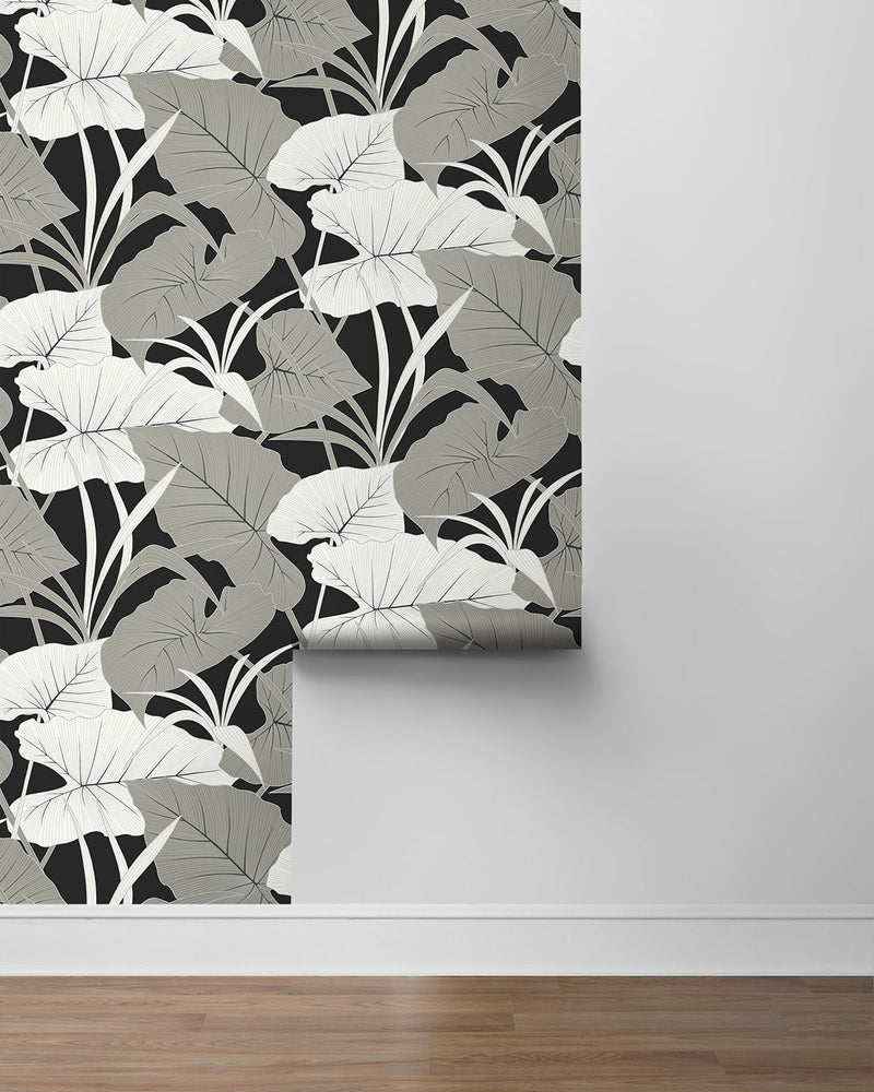 NW52000 elephant leaf peel and stick wallpaper roll from NextWall