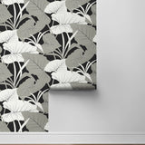 NW52000 elephant leaf peel and stick wallpaper roll from NextWall