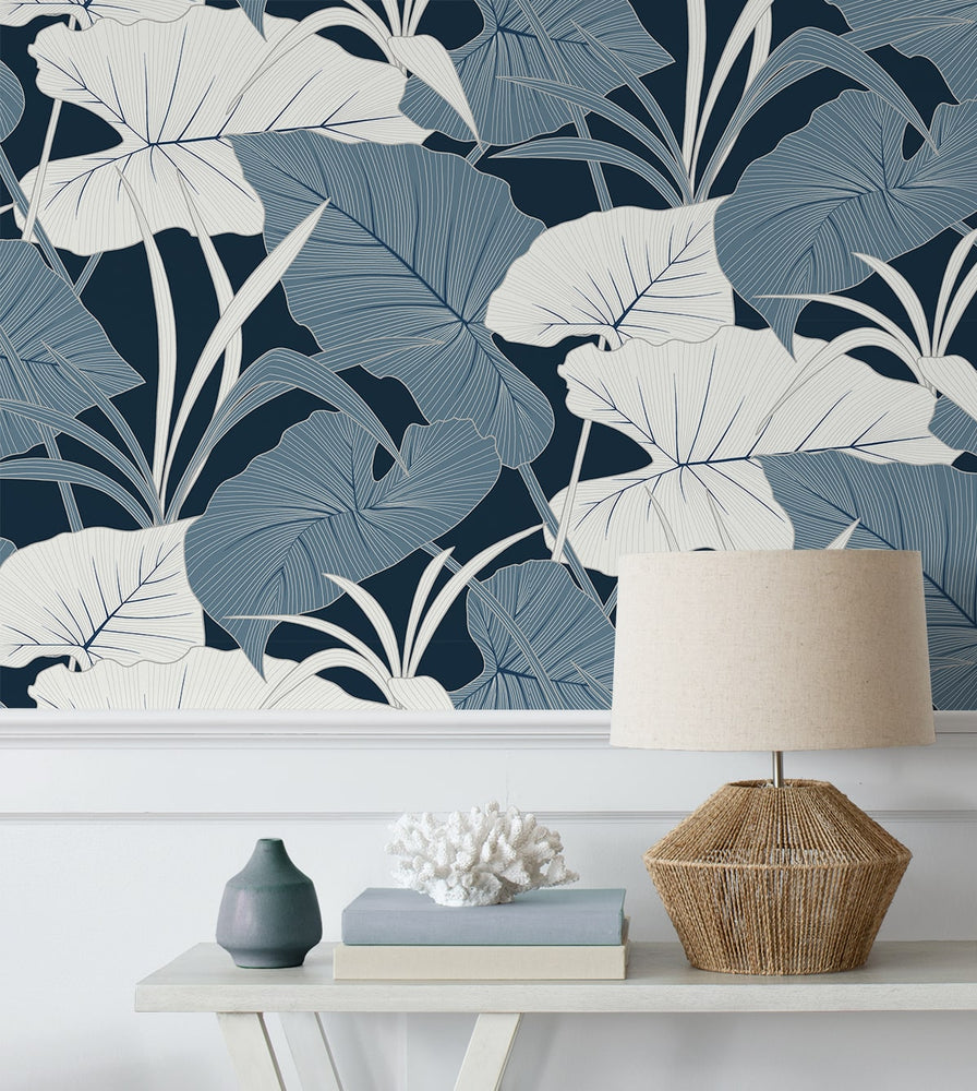 NW52002 elephant leaf peel and stick wallpaper decor from NextWall