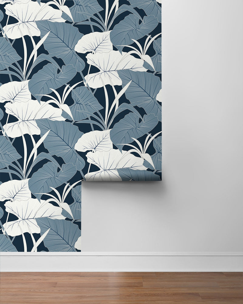 NW52002 elephant leaf peel and stick wallpaper roll from NextWall