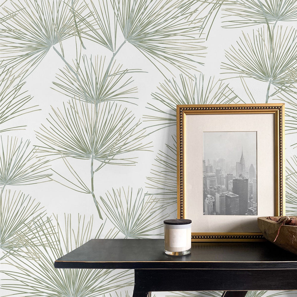
                  
                    NW52104 pine needle botanical peel and stick wallpaper decor from NextWall
                  
                