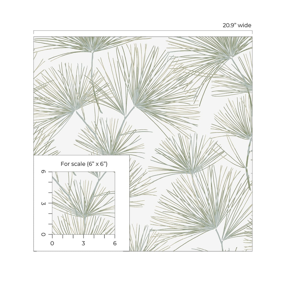 
                  
                    NW52104 pine needle botanical peel and stick wallpaper scale from NextWall
                  
                