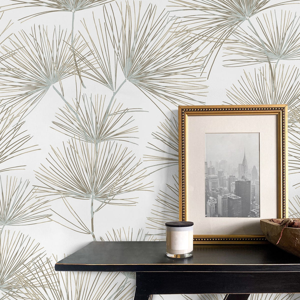 
                  
                    NW52107 pine needle botanical peel and stick wallpaper decor from NextWall
                  
                