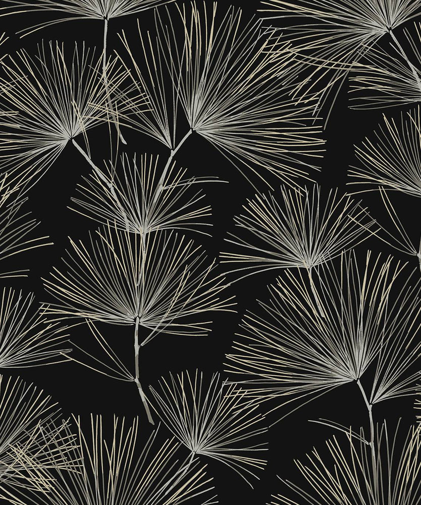 NW52110 pine needle botanical peel and stick wallpaper from NextWall