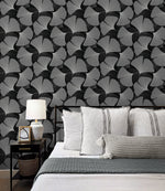 NW52200 gingko leaf peel and stick wallpaper bedroom from NextWall