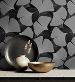 NW52200 gingko leaf peel and stick wallpaper decor from NextWall