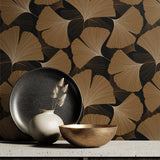 NW52206 gingko leaf peel and stick wallpaper decor from NextWall