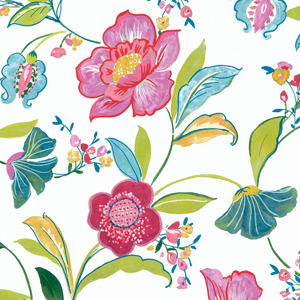 Painterly Floral Peel and Stick Removable Wallpaper