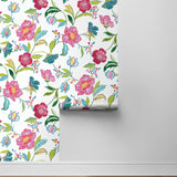 NW52300 floral peel and stick wallpaper roll from NextWall