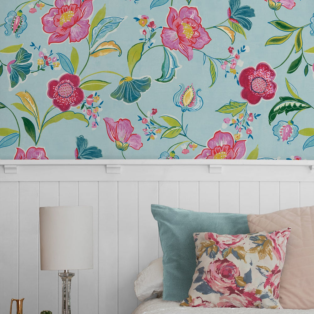 
                  
                    NW52302 floral peel and stick wallpaper bedroom from NextWall
                  
                