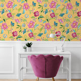 NW52306 floral peel and stick wallpaper office from NextWall