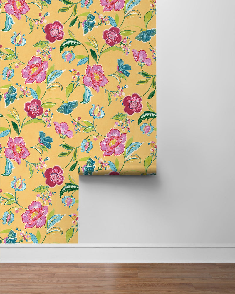 NW52306 floral peel and stick wallpaper roll from NextWall