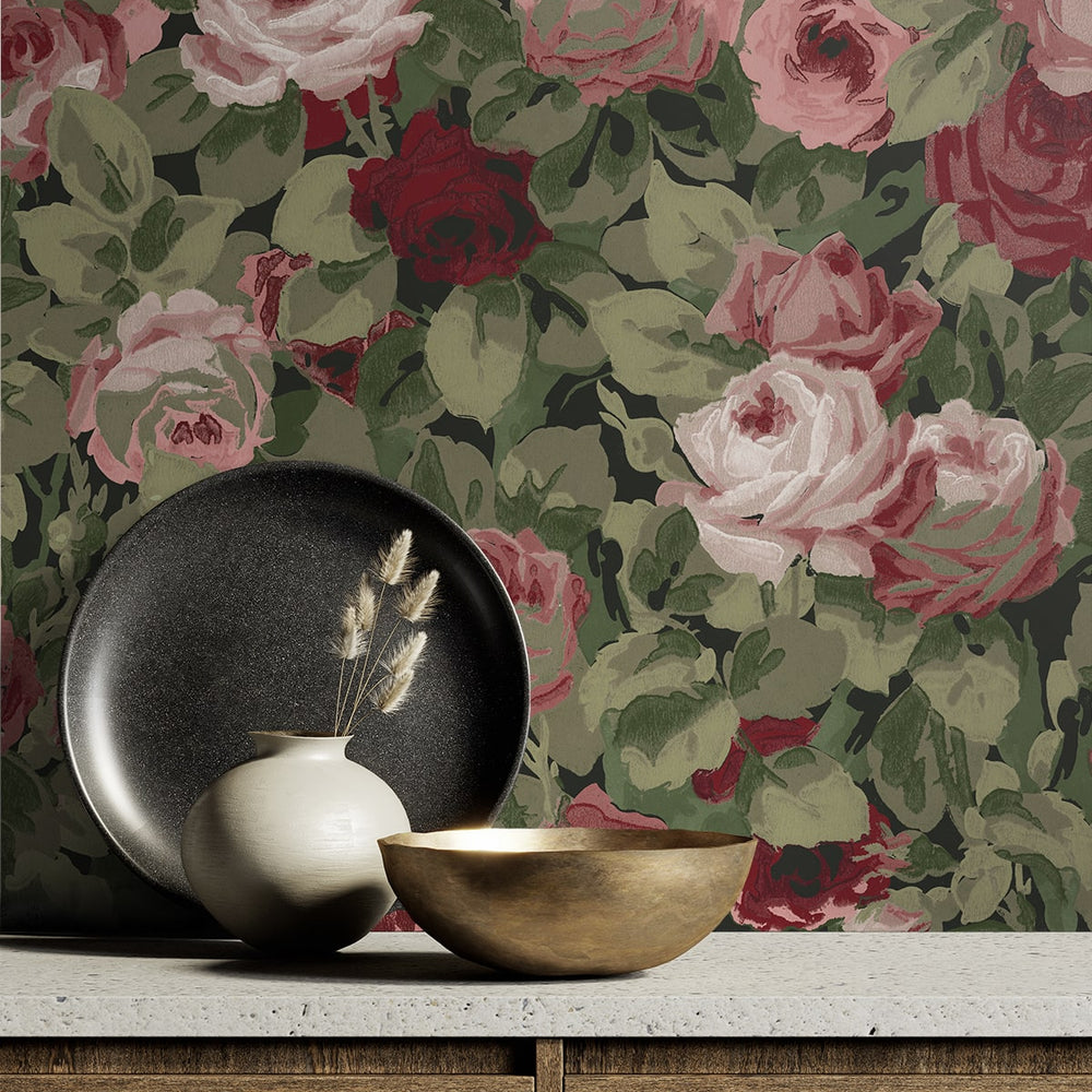 
                  
                    NW52401 rose garden floral peel and stick wallpaper decor from NextWall
                  
                