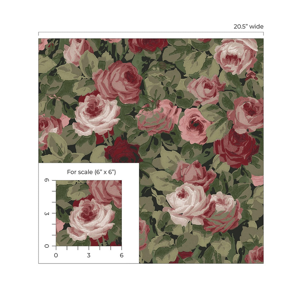 
                  
                    NW52401 rose garden floral peel and stick wallpaper scale from NextWall
                  
                