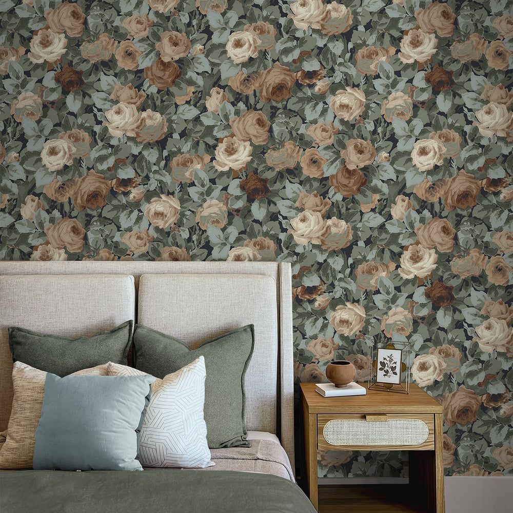 
                  
                    NW52402 rose garden floral peel and stick wallpaper bedroom from NextWall
                  
                
