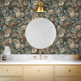 NW52402 rose garden floral peel and stick wallpaper bathroom from NextWall