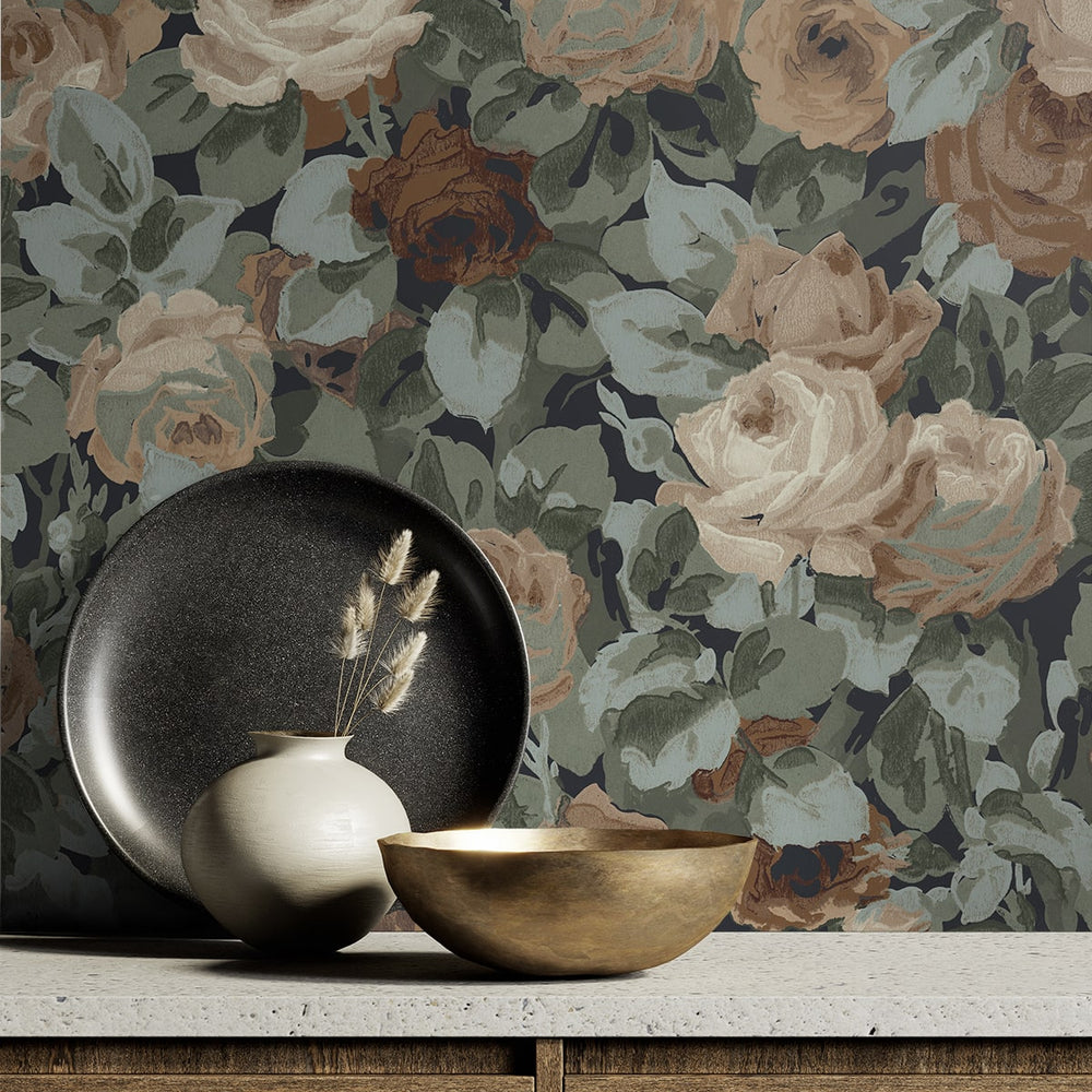 
                  
                    NW52402 rose garden floral peel and stick wallpaper decor from NextWall
                  
                