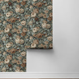 NW52402 rose garden floral peel and stick wallpaper roll from NextWall