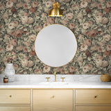 NW52407 rose garden floral peel and stick wallpaper bathroom from NextWall