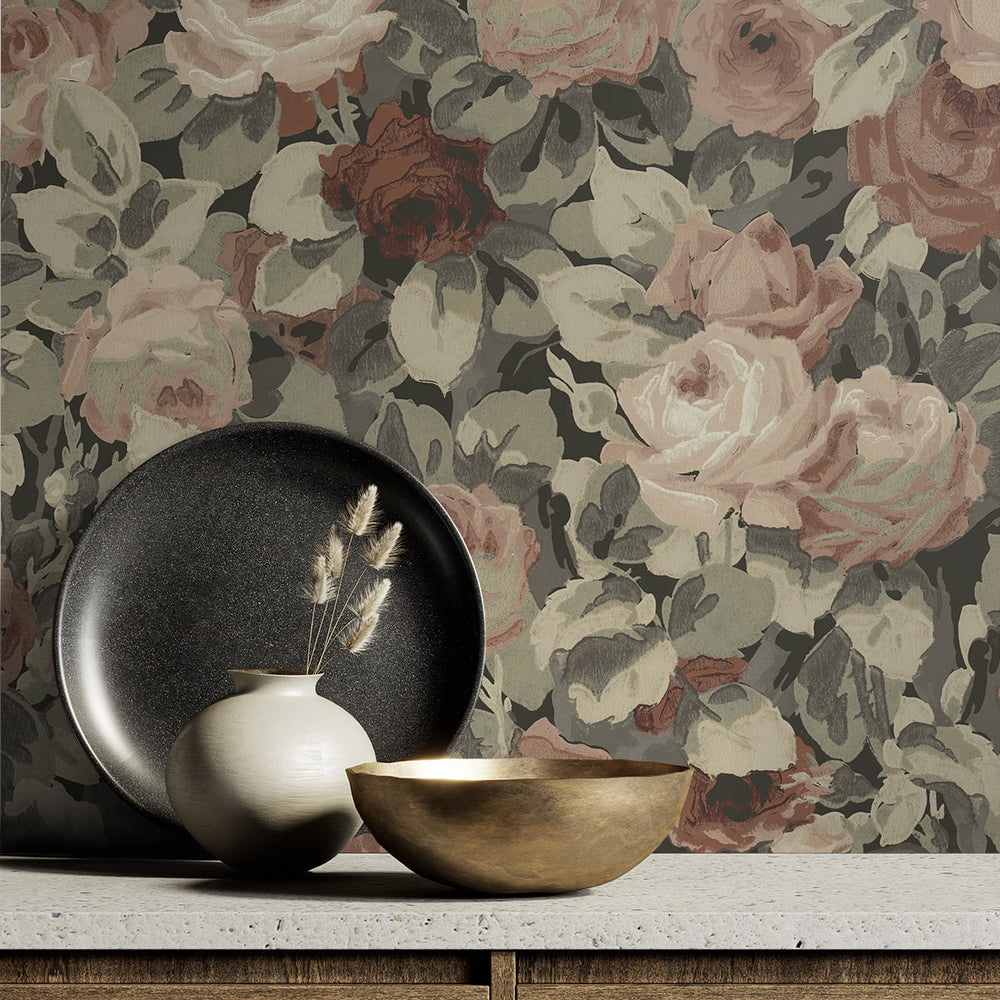 
                  
                    NW52407 rose garden floral peel and stick wallpaper decor from NextWall
                  
                