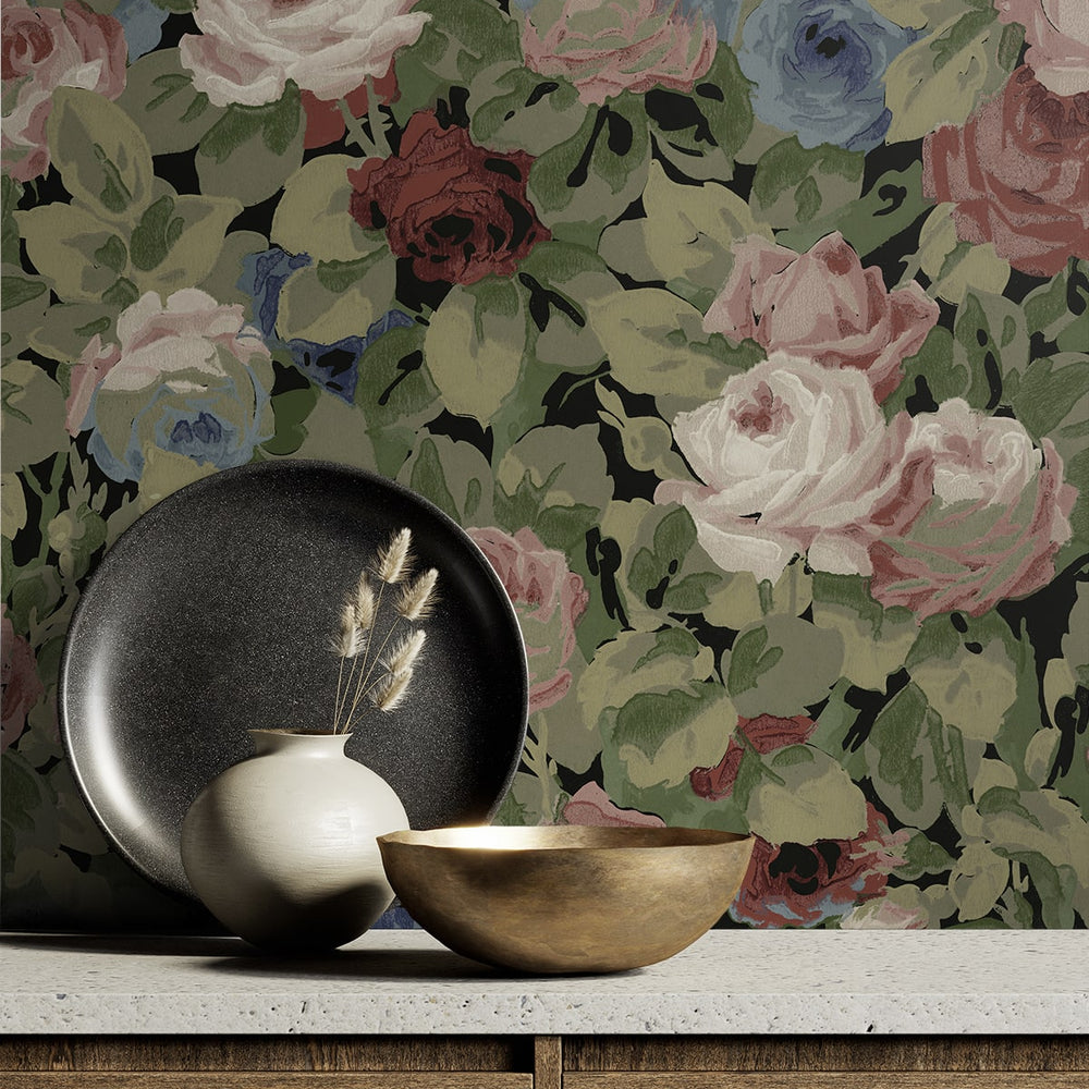 
                  
                    NW52411 rose garden floral peel and stick wallpaper decor from NextWall
                  
                