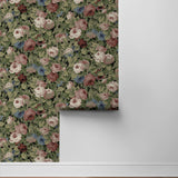 NW52411 rose garden floral peel and stick wallpaper roll from NextWall