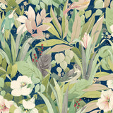 NW52502 bird garden peel and stick wallpaper from NextWall