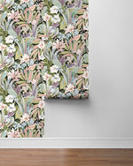 NW52505 bird garden peel and stick wallpaper roll from NextWall