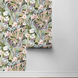 NW52505 bird garden peel and stick wallpaper roll from NextWall