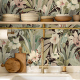 NW52506 bird garden peel and stick wallpaper kitchen from NextWall