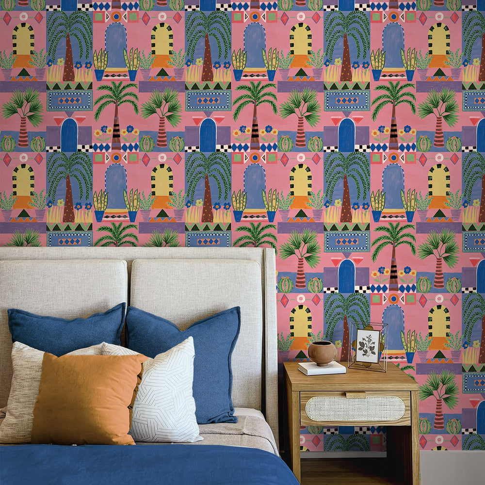 
                  
                    NW52601 tropical peel and stick wallpaper bedroom from NextWall
                  
                