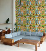 NW52606 tropical peel and stick wallpaper living room from NextWall