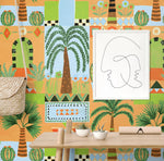 NW52606 tropical peel and stick wallpaper accent from NextWall