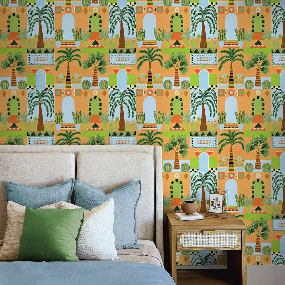 
                  
                    NW52606 tropical peel and stick wallpaper bedroom from NextWall
                  
                