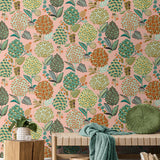 NW52721 floral peel and stick wallpaper entryway from NextWall