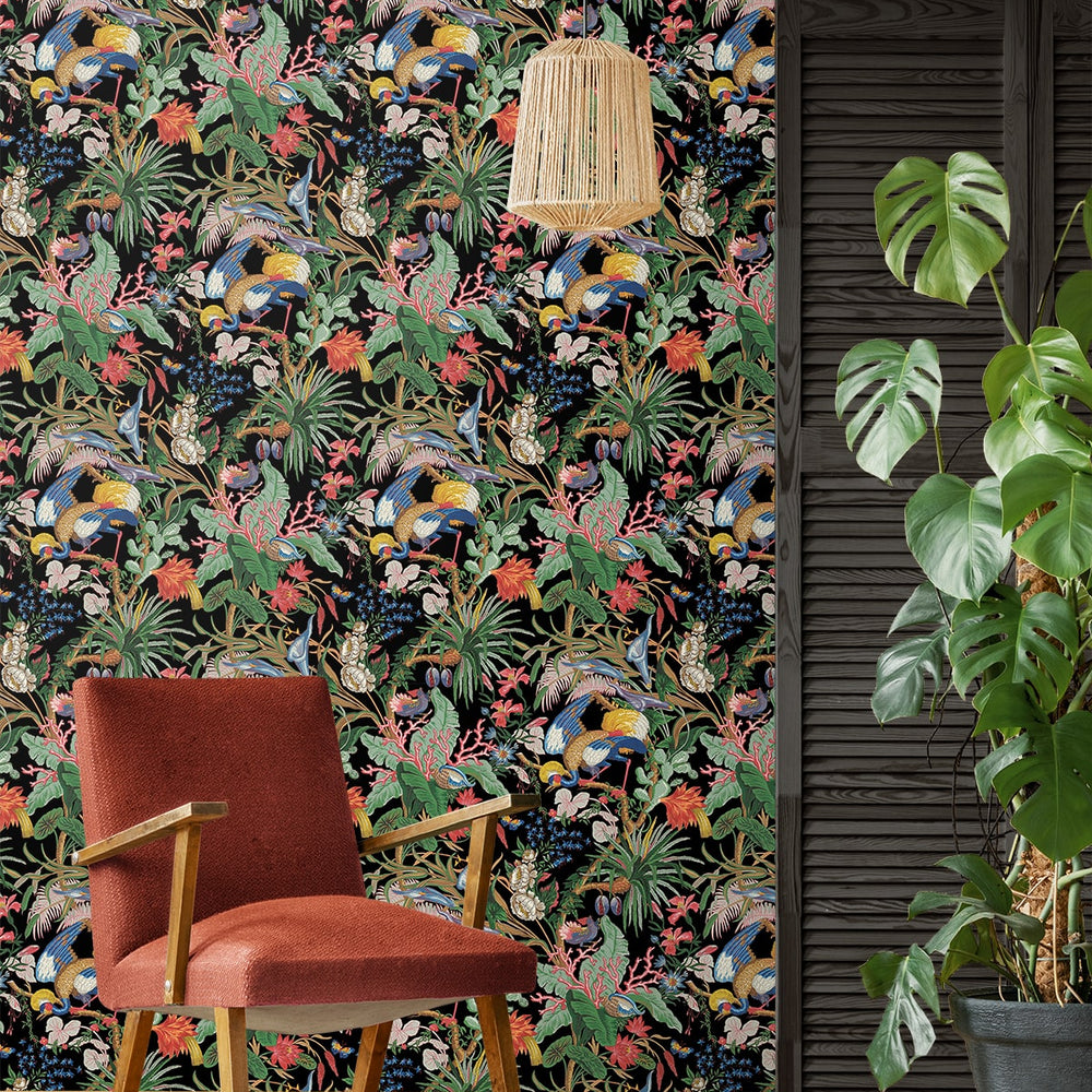 
                  
                    NW52800 tropical peel and stick wallpaper accent from NextWall
                  
                
