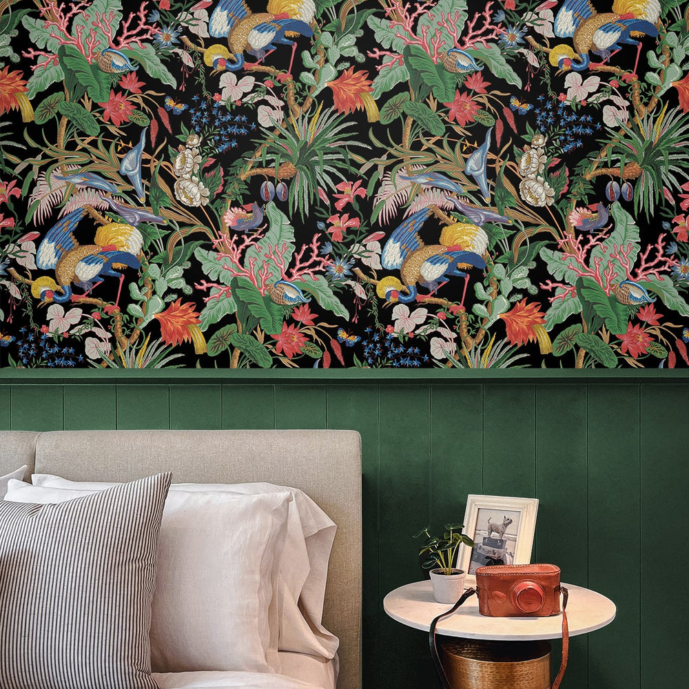 
                  
                    NW52800 tropical peel and stick wallpaper bedroom from NextWall
                  
                