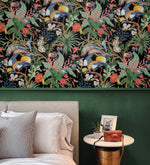 NW52800 tropical peel and stick wallpaper bedroom from NextWall