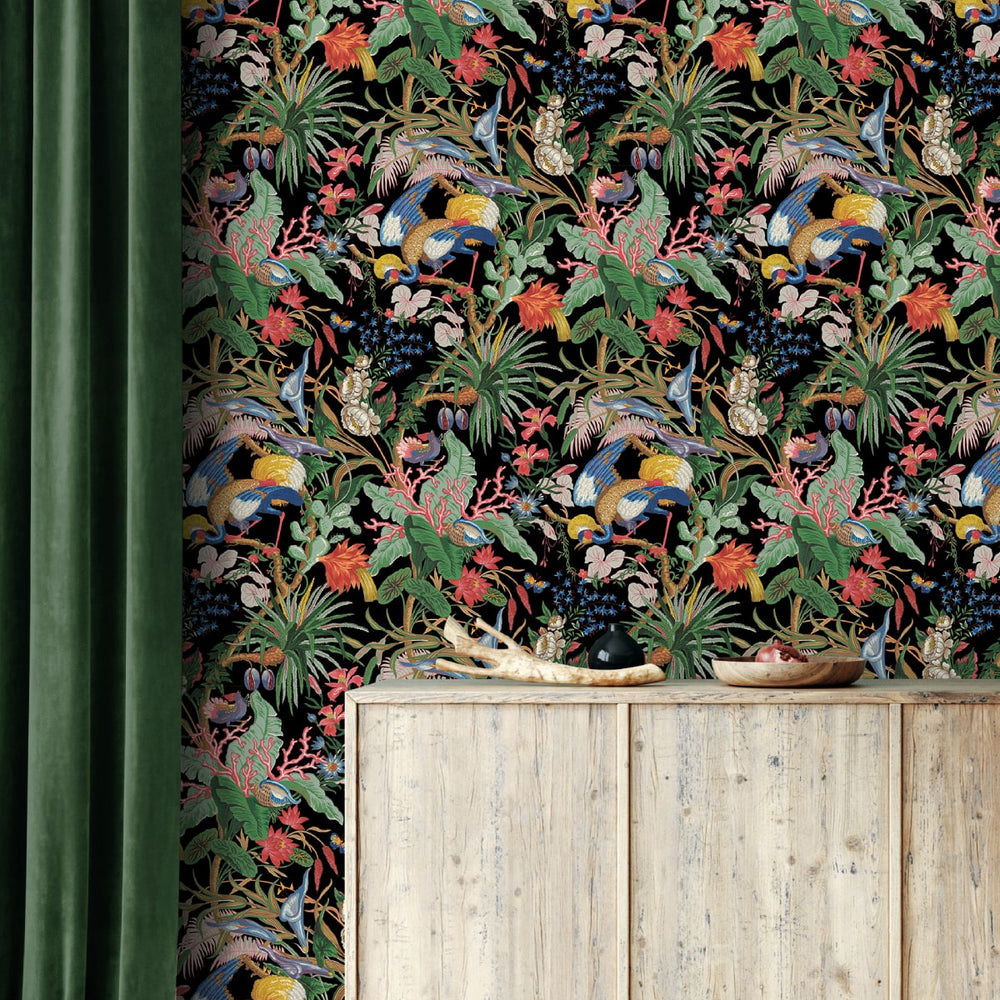 
                  
                    NW52800 tropical peel and stick wallpaper entryway from NextWall
                  
                