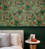 NW52804 tropical peel and stick wallpaper bedroom from NextWall