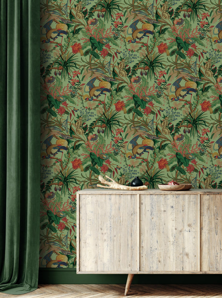 NW52804 tropical peel and stick wallpaper decor from NextWall