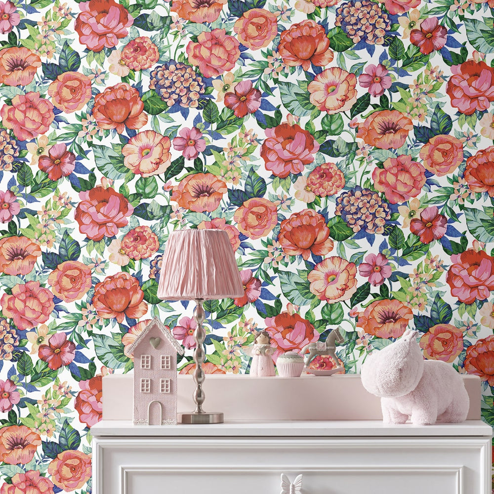 
                  
                    NW52905 floral peel and stick wallpaper nursery from NextWall
                  
                