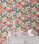 NW52905 floral peel and stick wallpaper nursery from NextWall