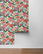 NW52905 floral peel and stick wallpaper roll from NextWall