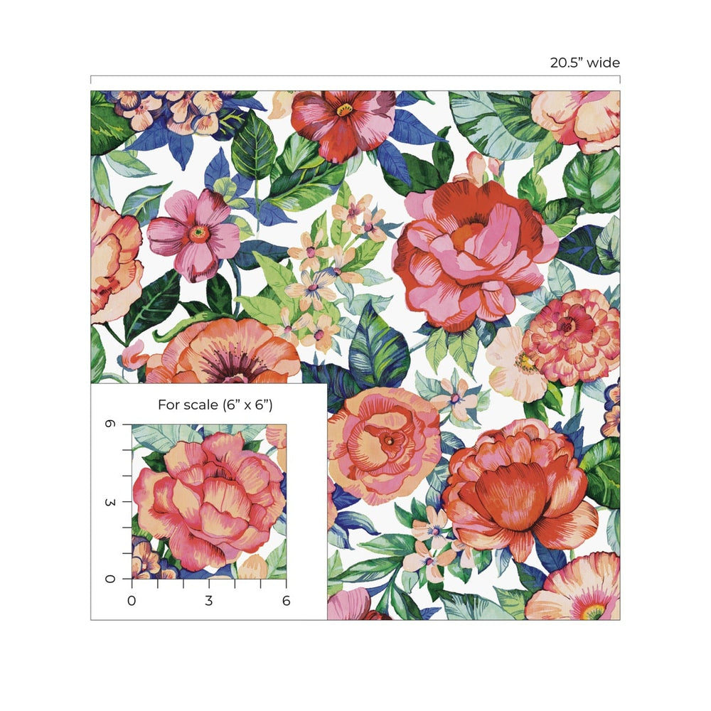 
                  
                    NW52905 floral peel and stick wallpaper scale from NextWall
                  
                