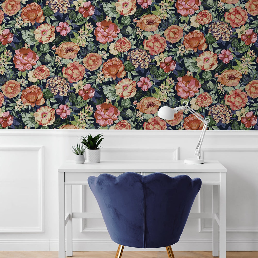 
                  
                    NW52922 floral peel and stick wallpaper office from NextWall
                  
                